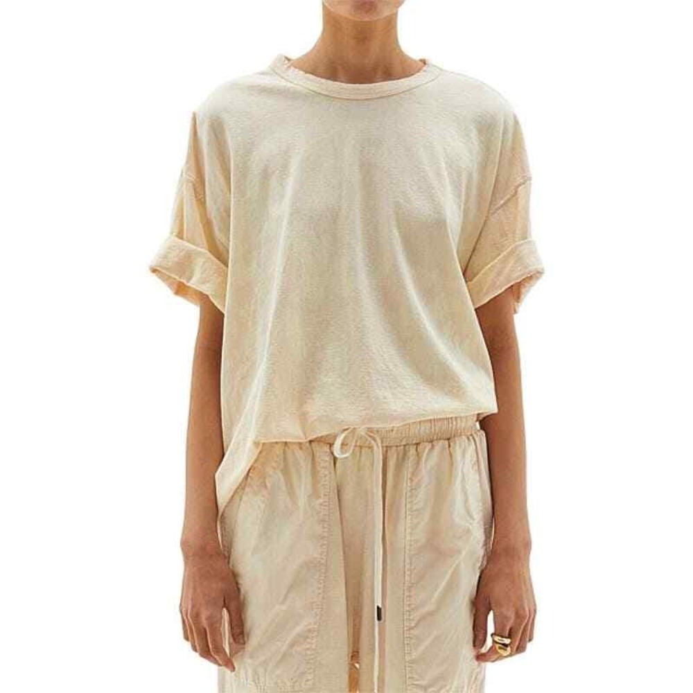 BASSIKE Motley Dye Oversize Heritage T shirt Women XS Small Pink Oversized Tee